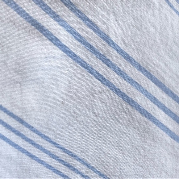 Zara V-Neck Striped Balloon Sleeve High Low Blouse Size M - Picture 14 of 15